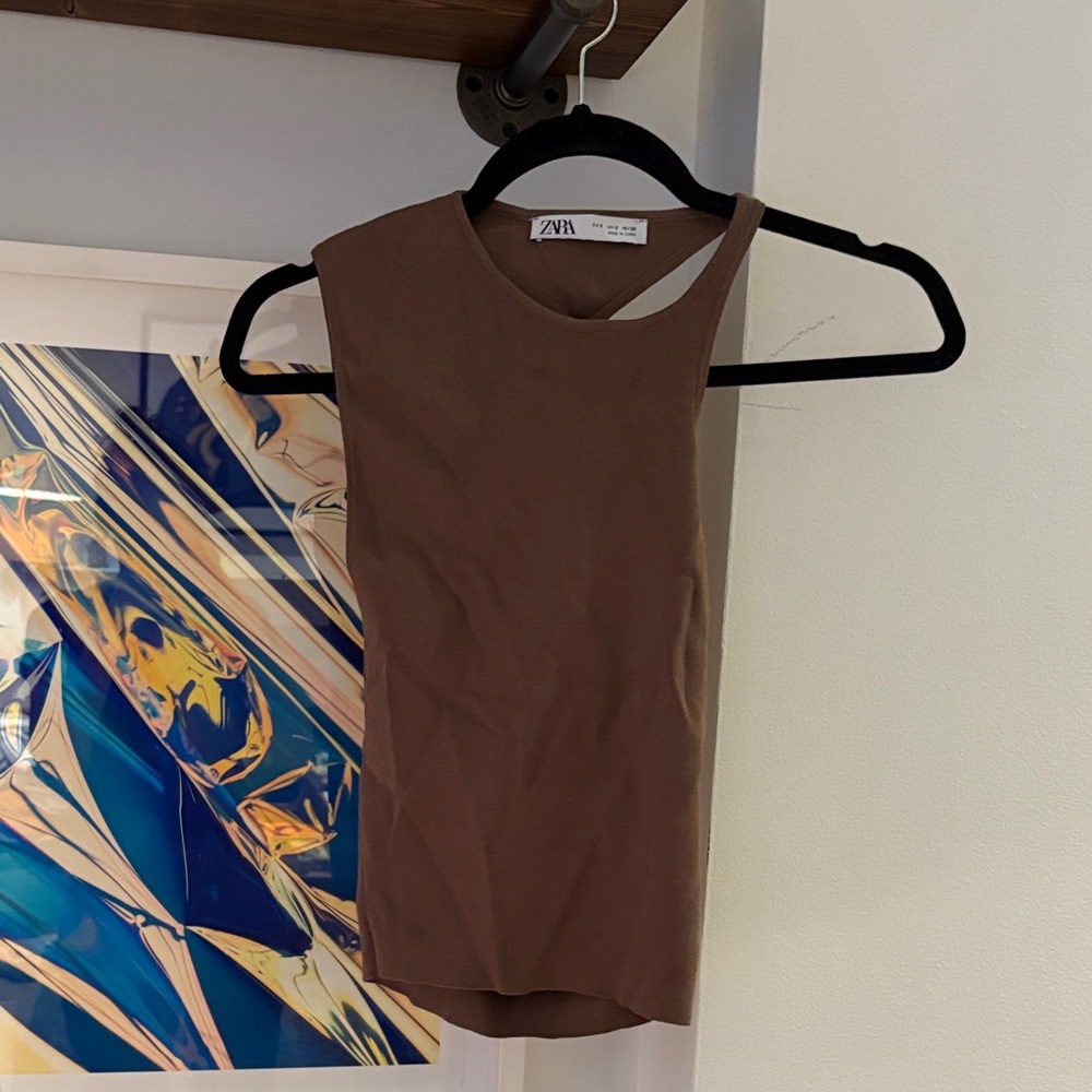 Zara Chocolate Brown Tank Top